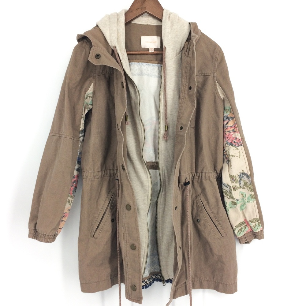 SKIES ARE BLUE Boho Floral Print Utility Jacket - Picture 1 of 8